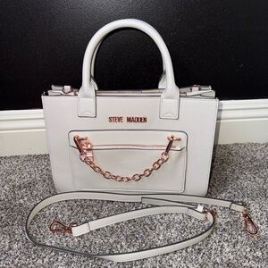 Steve Madden cream/white purse with crossbody strap